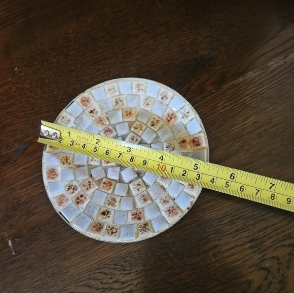 VINTAGE Enameled tile plate. - Picture 3 of 4